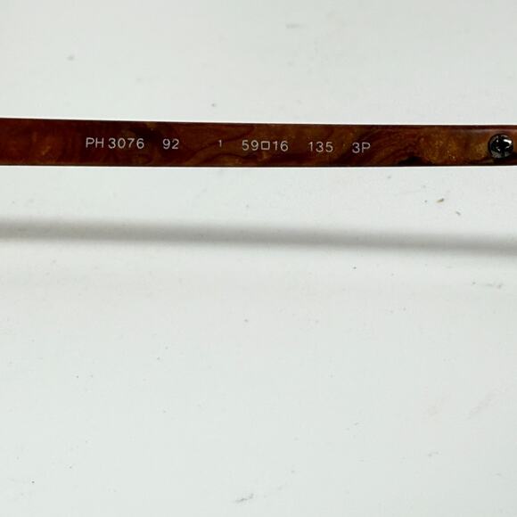 RALPH LAUREN Polarized Sunglasses PH 3076 59-16-135 3P Silver brown H19357 - Picture 6 of 8